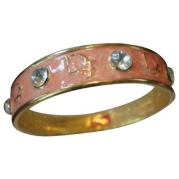 Dior Pink enamel & swarovski crystals bracelet - Picture 1 of 12